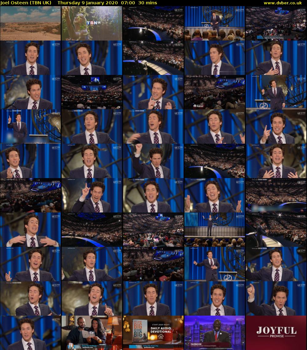 Joel Osteen (TBN UK) Thursday 9 January 2020 07:00 - 07:30