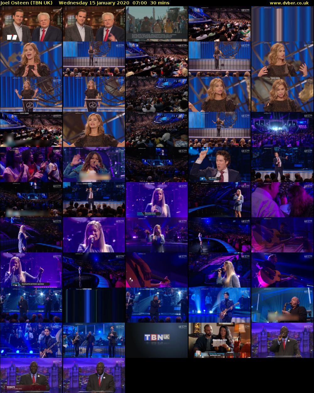 Joel Osteen (TBN UK) Wednesday 15 January 2020 07:00 - 07:30