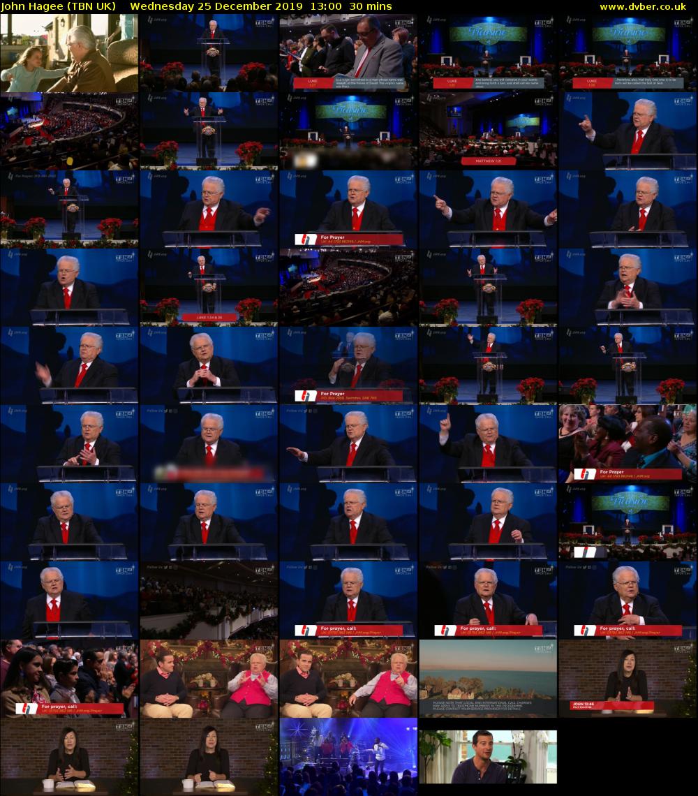 John Hagee (TBN UK) Wednesday 25 December 2019 13:00 - 13:30