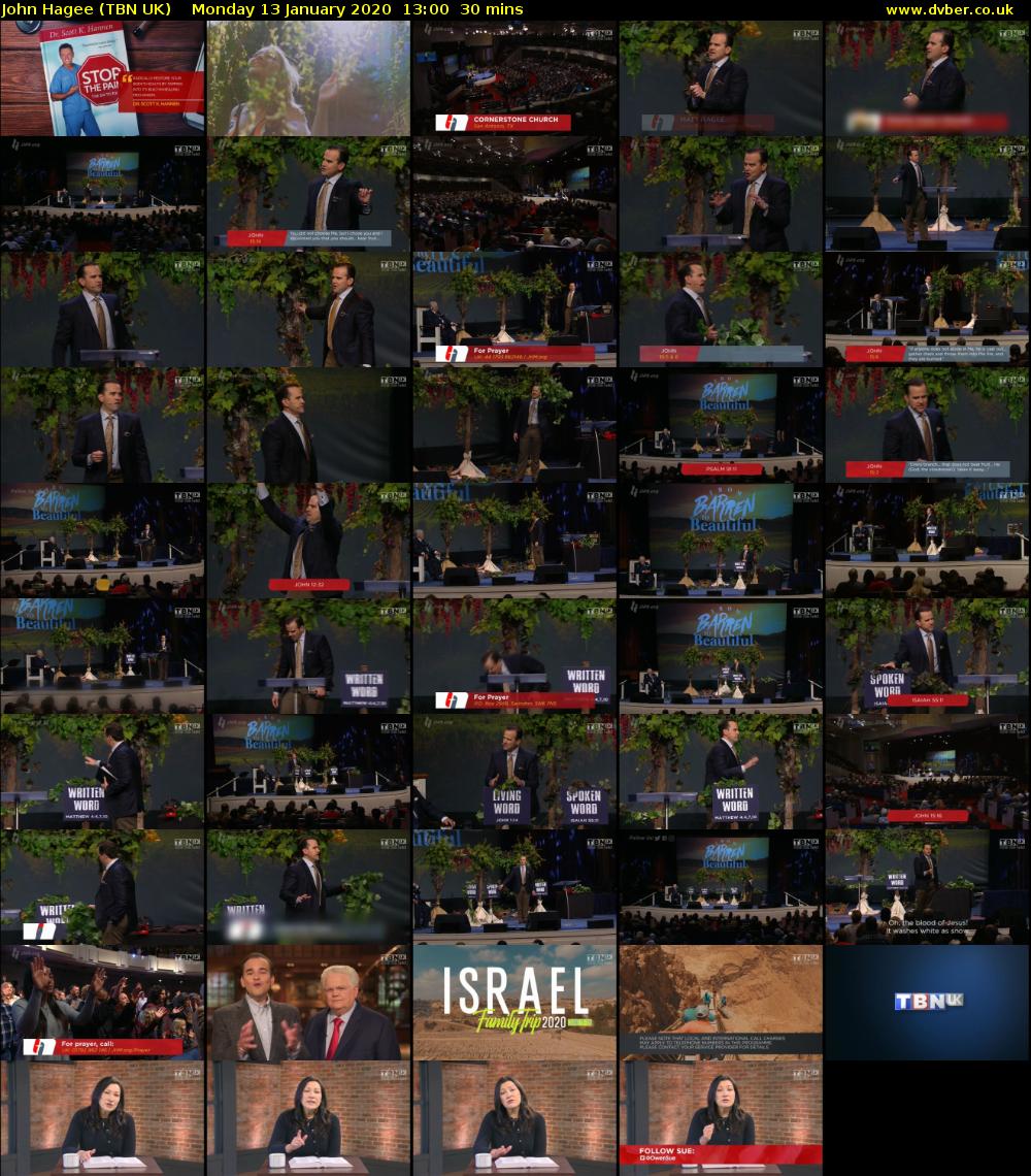 John Hagee (TBN UK) Monday 13 January 2020 13:00 - 13:30