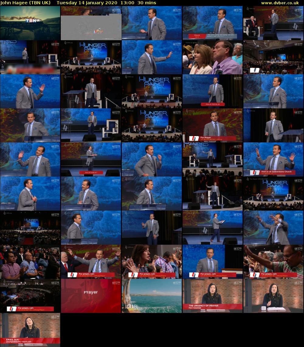 John Hagee (TBN UK) Tuesday 14 January 2020 13:00 - 13:30