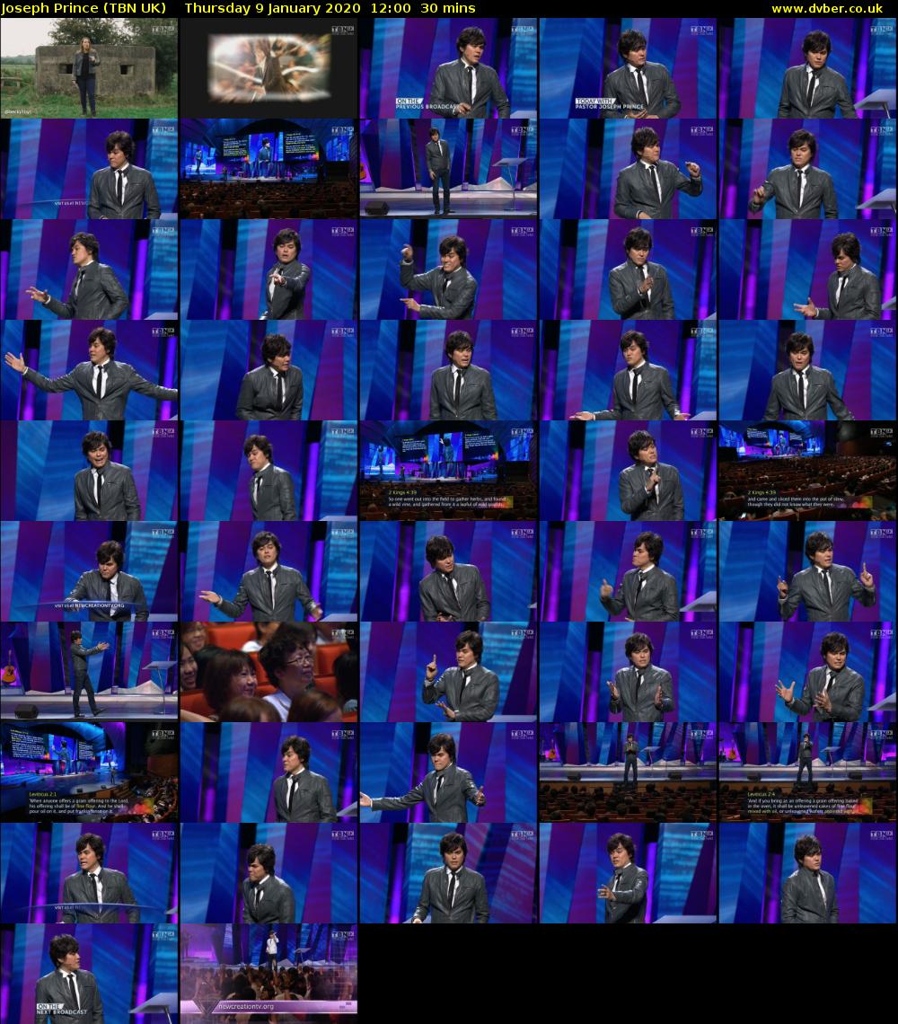 Joseph Prince (TBN UK) Thursday 9 January 2020 12:00 - 12:30
