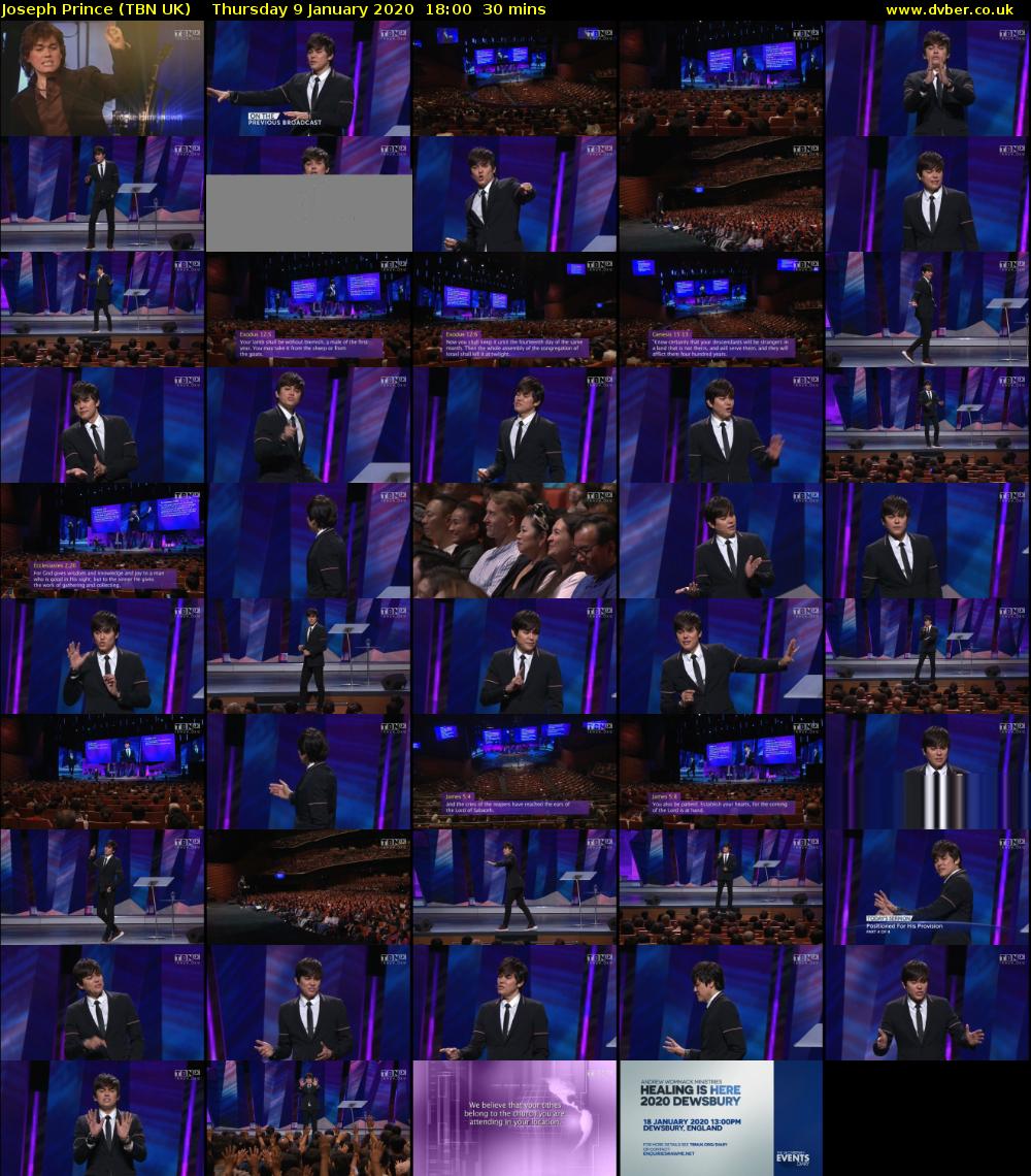 Joseph Prince (TBN UK) Thursday 9 January 2020 18:00 - 18:30