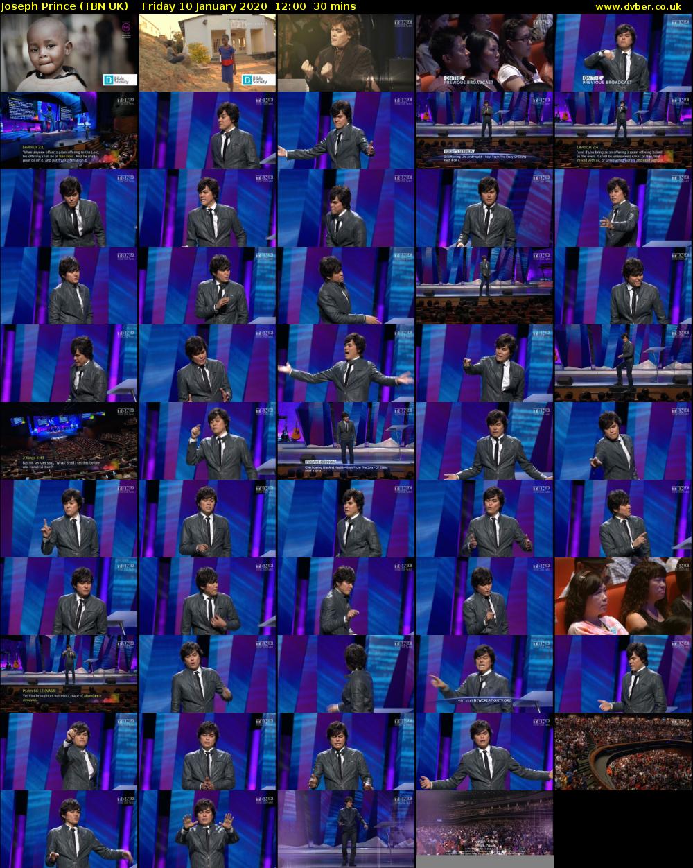 Joseph Prince (TBN UK) Friday 10 January 2020 12:00 - 12:30