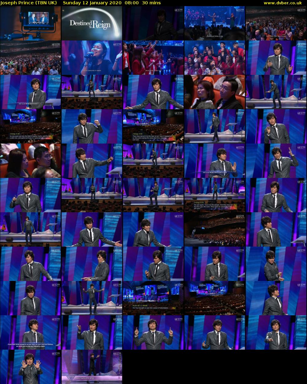 Joseph Prince (TBN UK) Sunday 12 January 2020 08:00 - 08:30