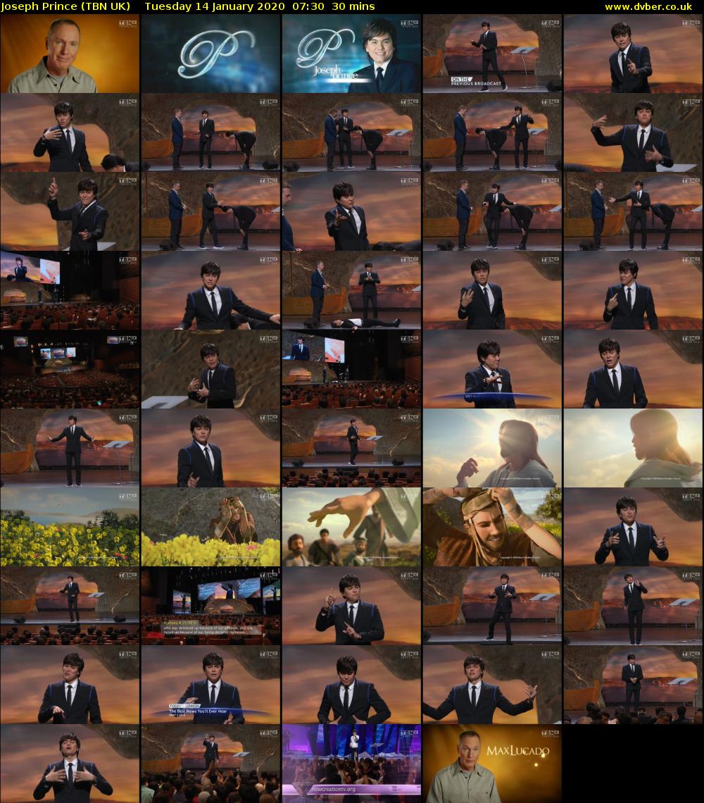 Joseph Prince (TBN UK) Tuesday 14 January 2020 07:30 - 08:00