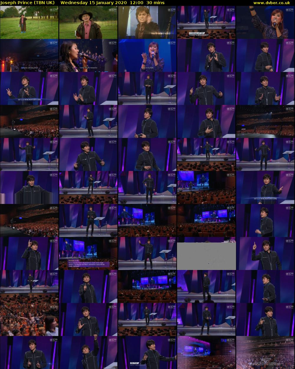 Joseph Prince (TBN UK) Wednesday 15 January 2020 12:00 - 12:30