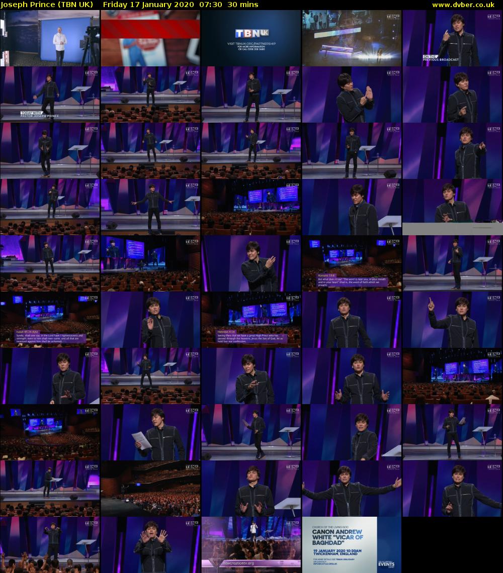 Joseph Prince (TBN UK) Friday 17 January 2020 07:30 - 08:00