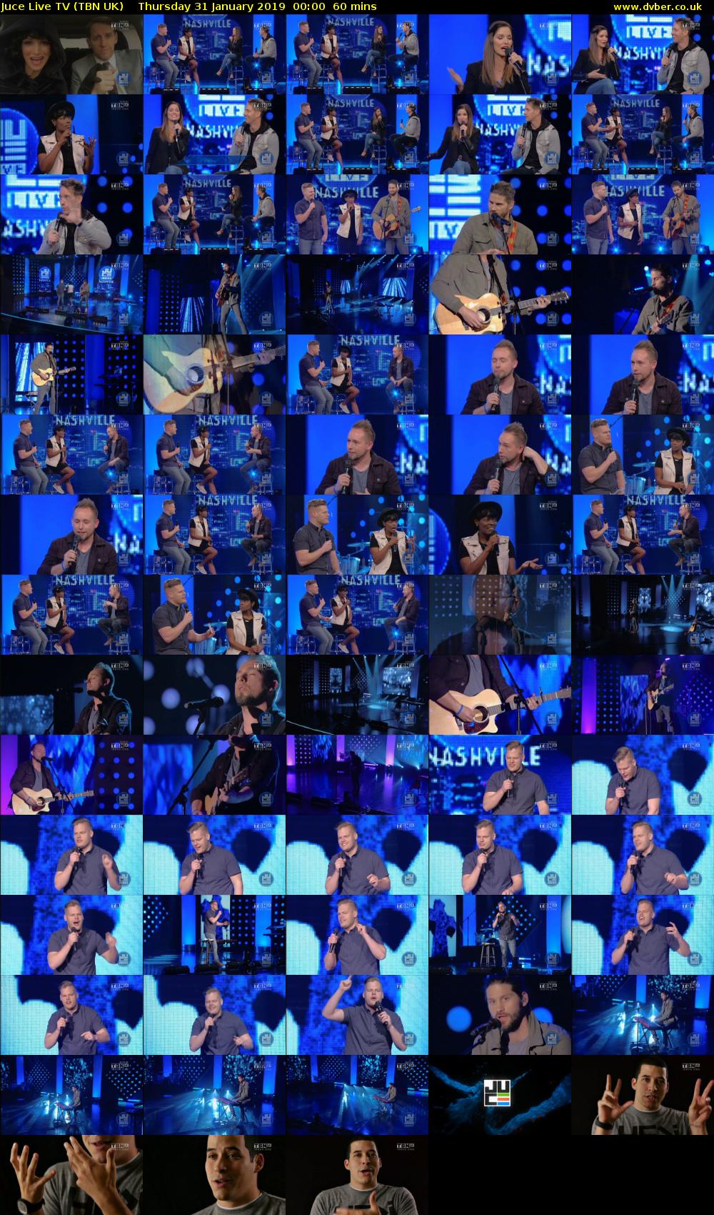 Juce Live TV (TBN UK) Thursday 31 January 2019 00:00 - 01:00