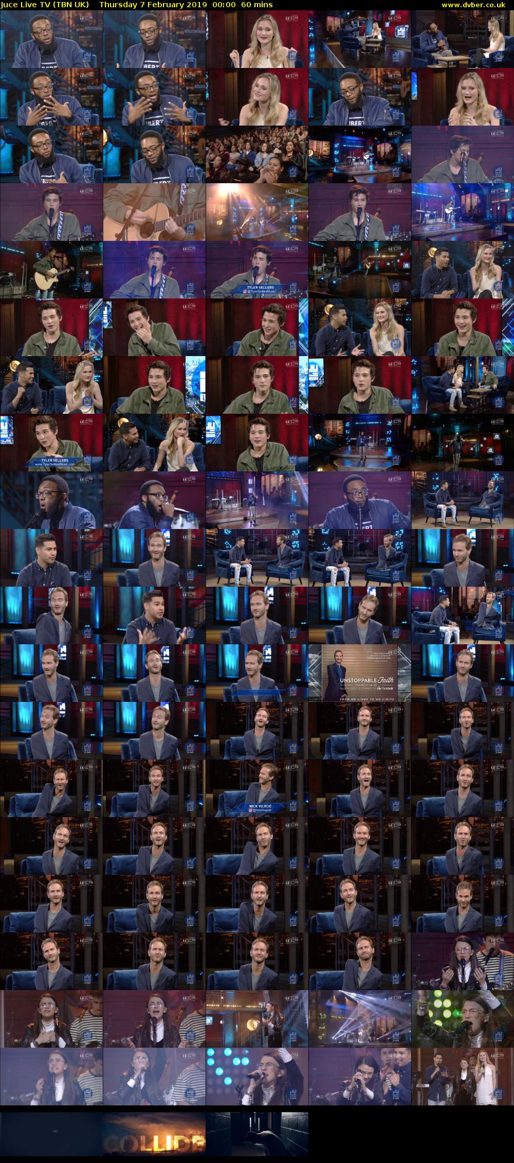 Juce Live TV (TBN UK) Thursday 7 February 2019 00:00 - 01:00