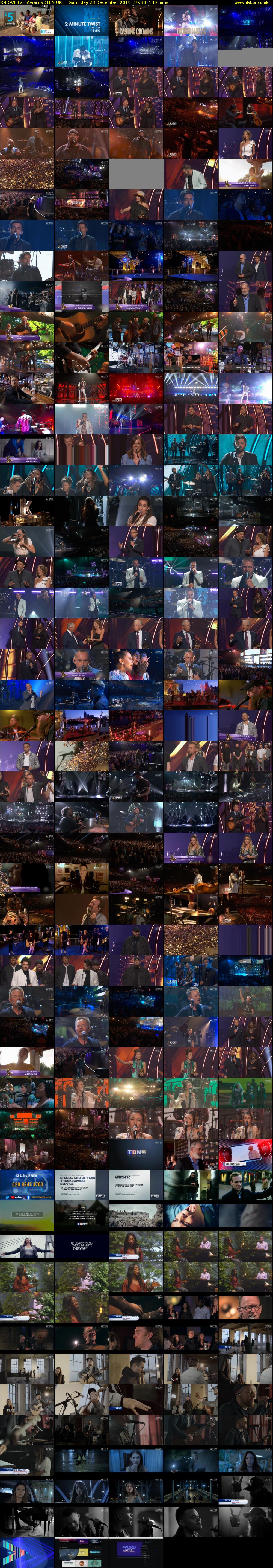 K-LOVE Fan Awards (TBN UK) Saturday 28 December 2019 19:30 - 21:50