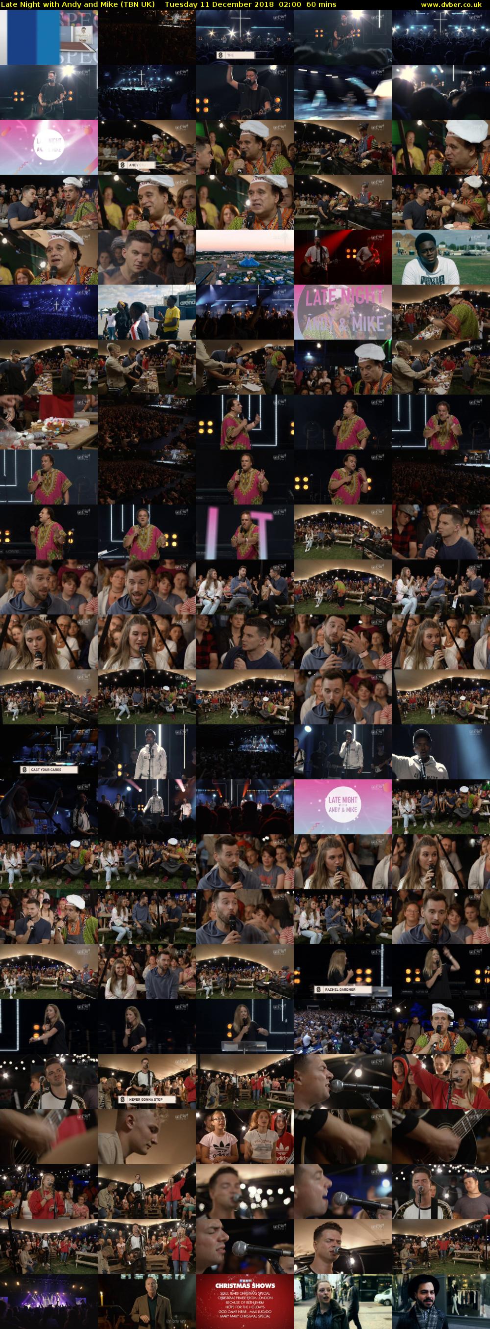 Late Night with Andy and Mike (TBN UK) Tuesday 11 December 2018 02:00 - 03:00