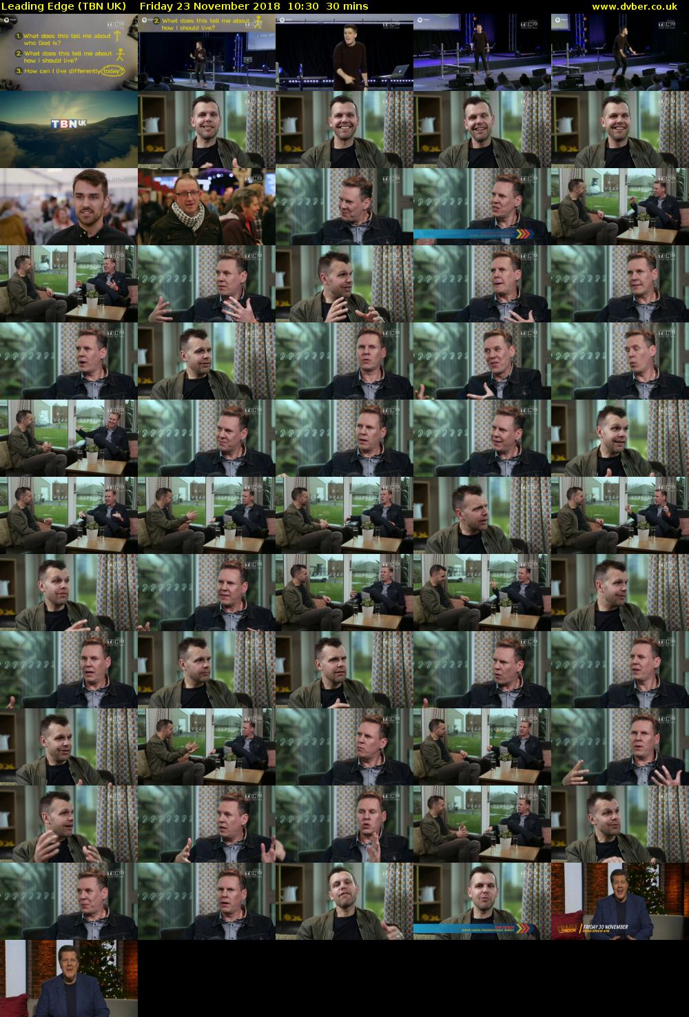 Leading Edge (TBN UK) Friday 23 November 2018 10:30 - 11:00