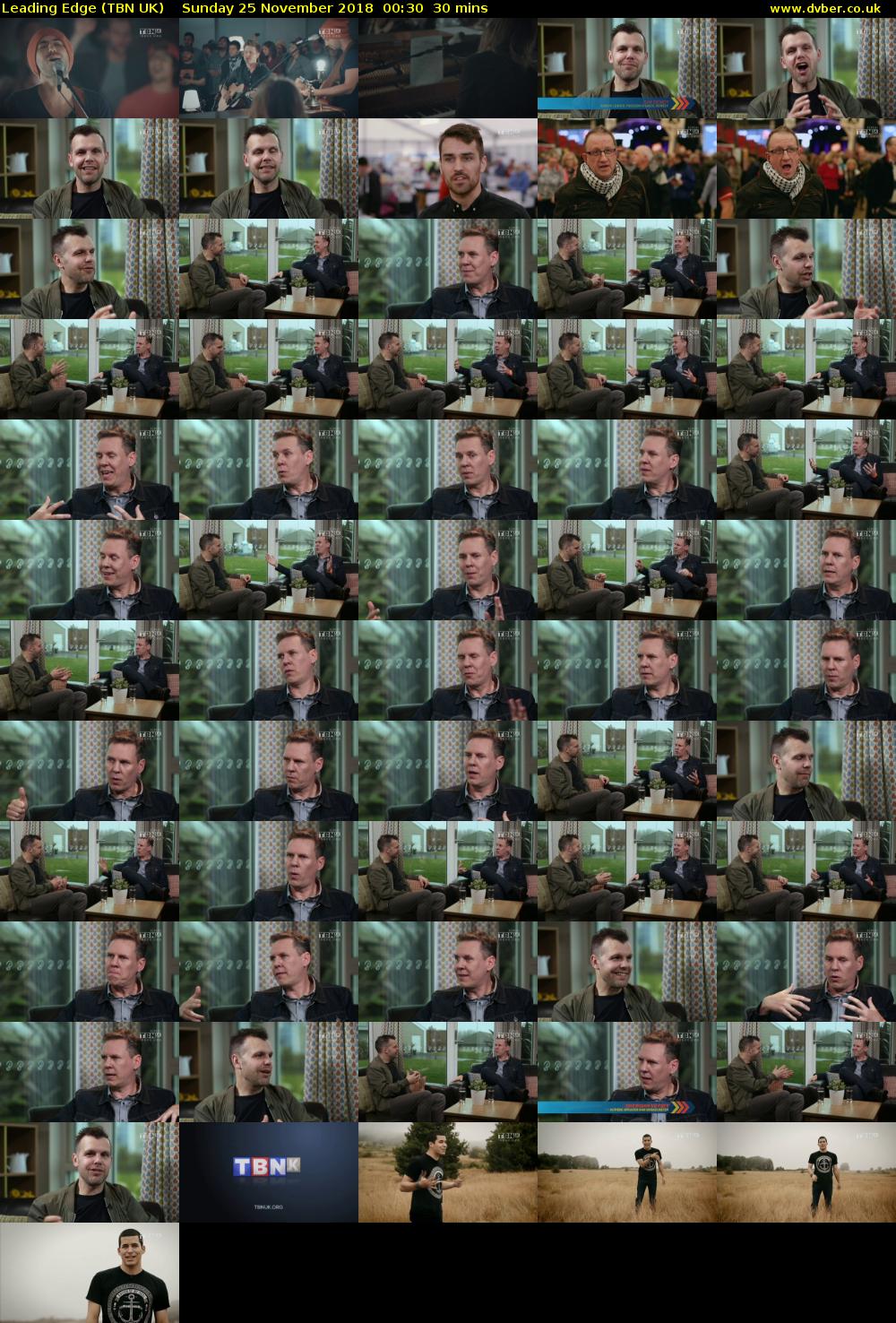 Leading Edge (TBN UK) Sunday 25 November 2018 00:30 - 01:00