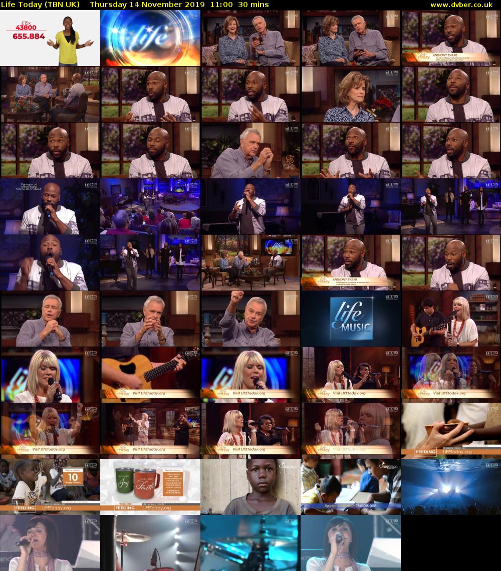 Life Today (TBN UK) Thursday 14 November 2019 11:00 - 11:30