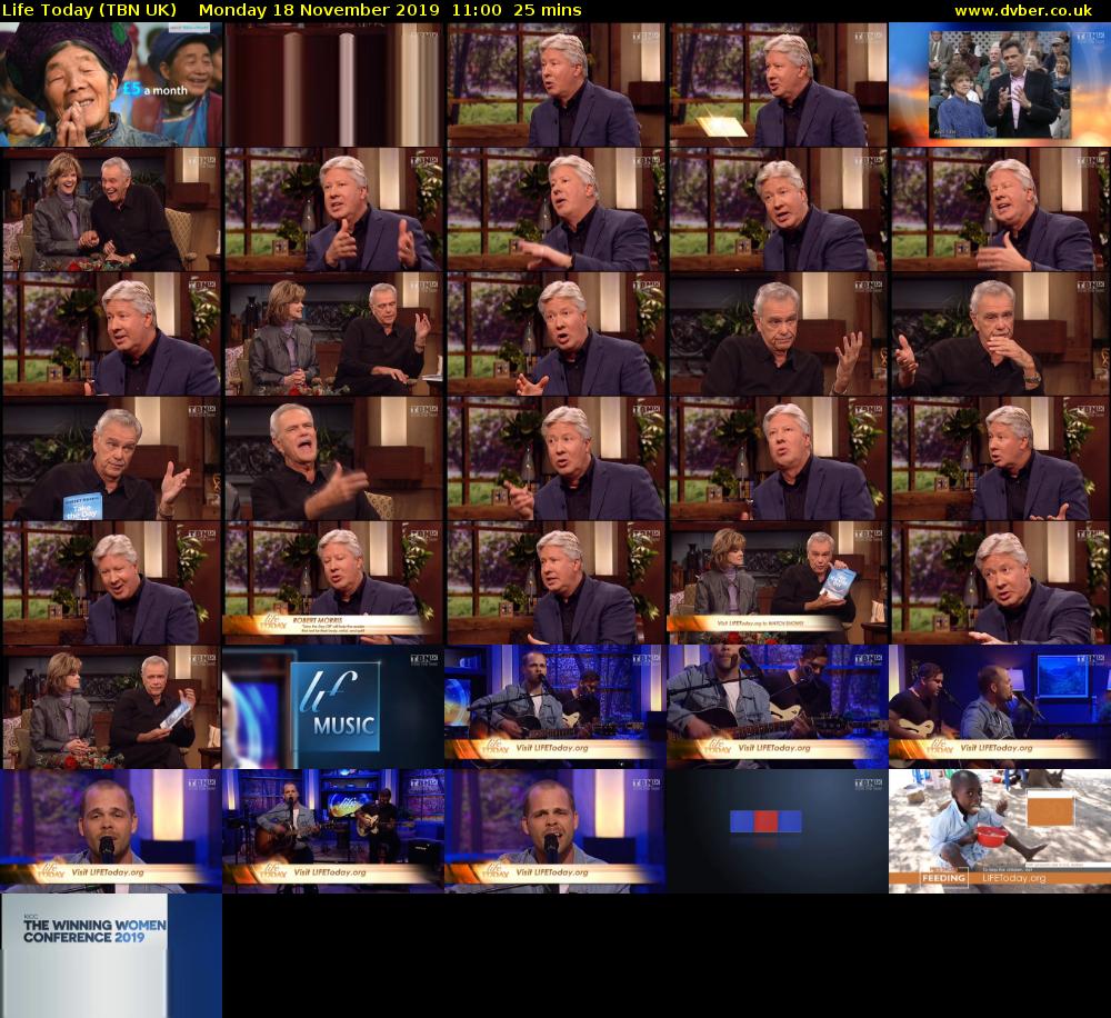 Life Today (TBN UK) Monday 18 November 2019 11:00 - 11:25