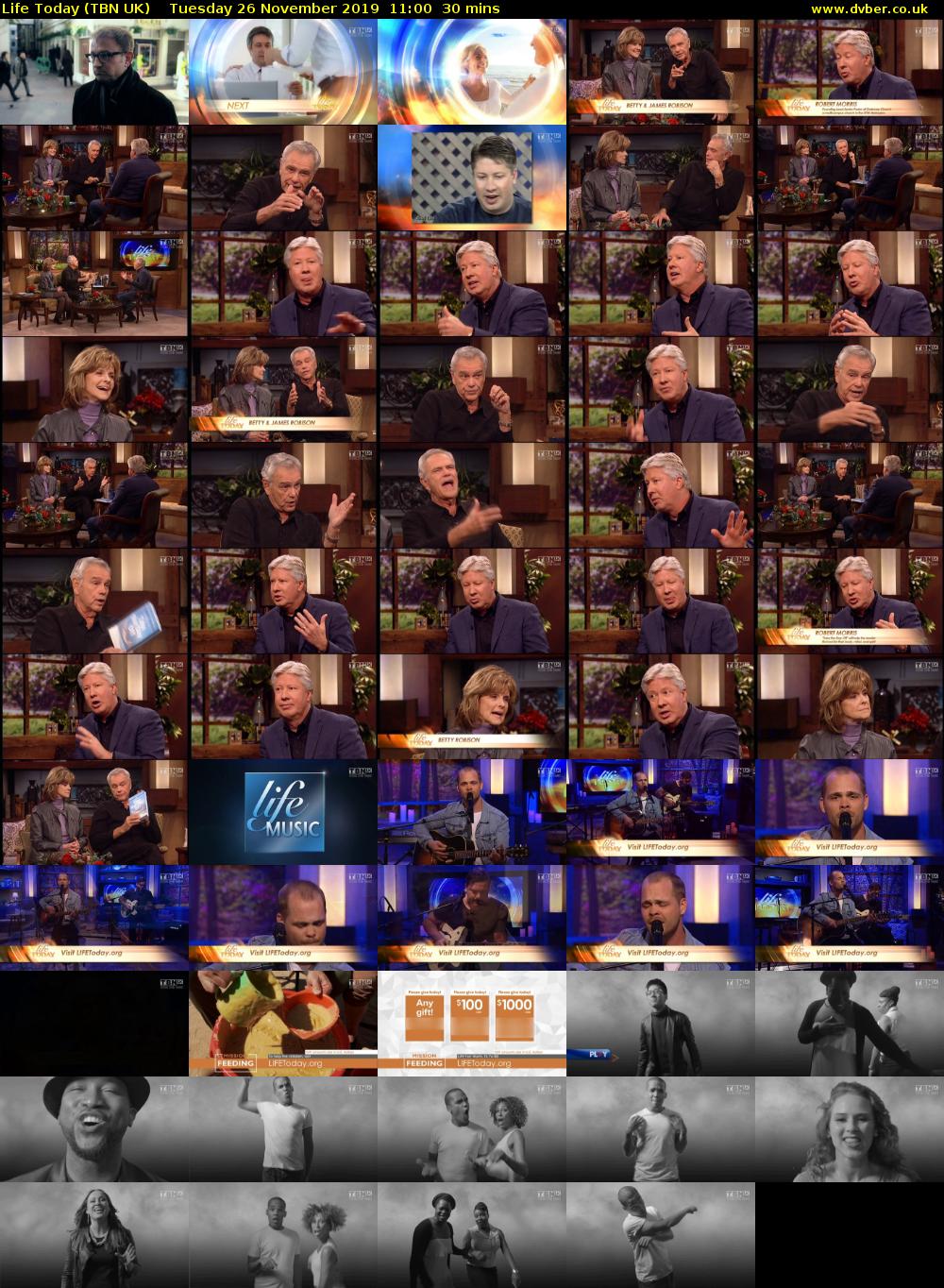 Life Today (TBN UK) Tuesday 26 November 2019 11:00 - 11:30