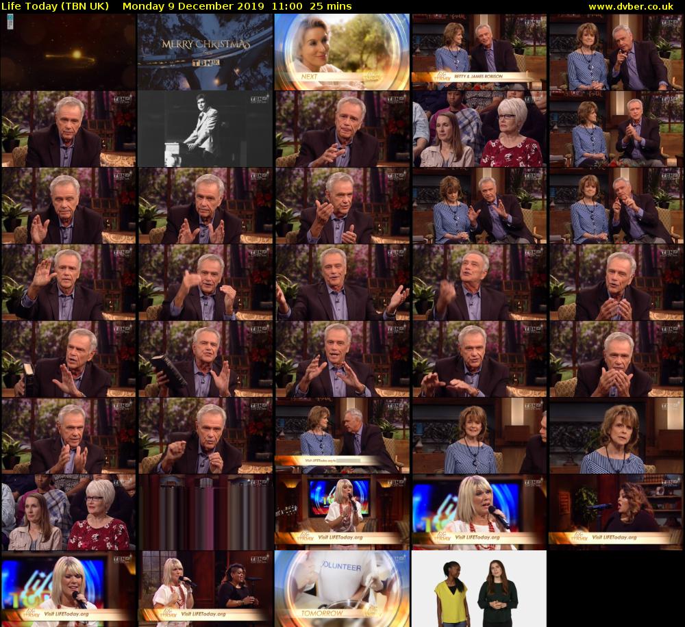 Life Today (TBN UK) Monday 9 December 2019 11:00 - 11:25