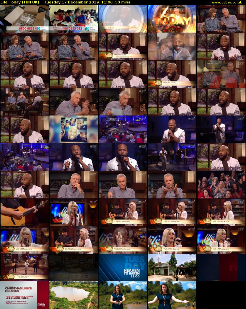 Life Today (TBN UK) Tuesday 17 December 2019 11:00 - 11:30