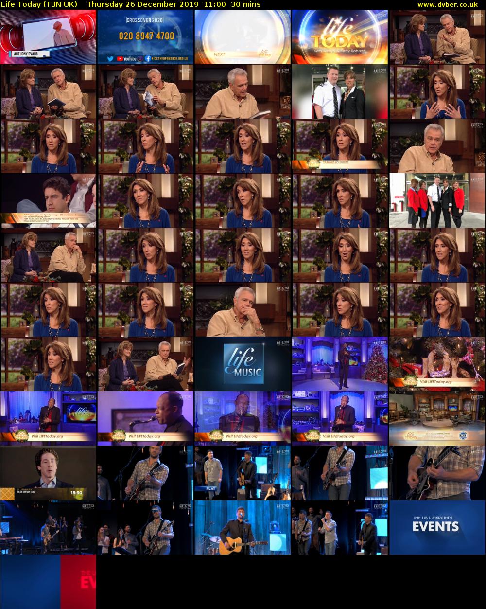 Life Today (TBN UK) Thursday 26 December 2019 11:00 - 11:30