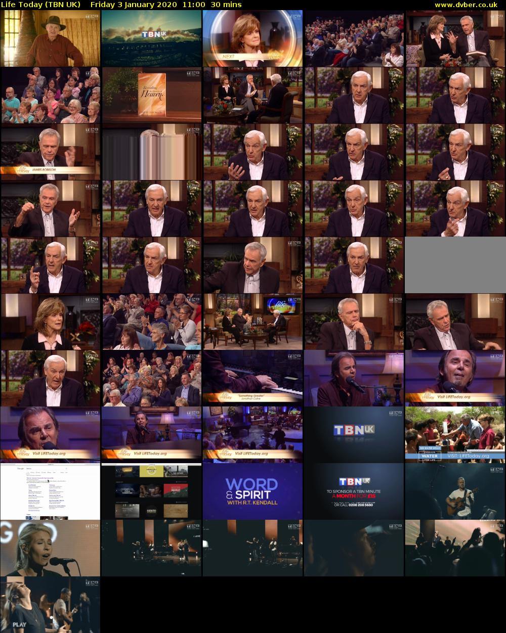 Life Today (TBN UK) Friday 3 January 2020 11:00 - 11:30