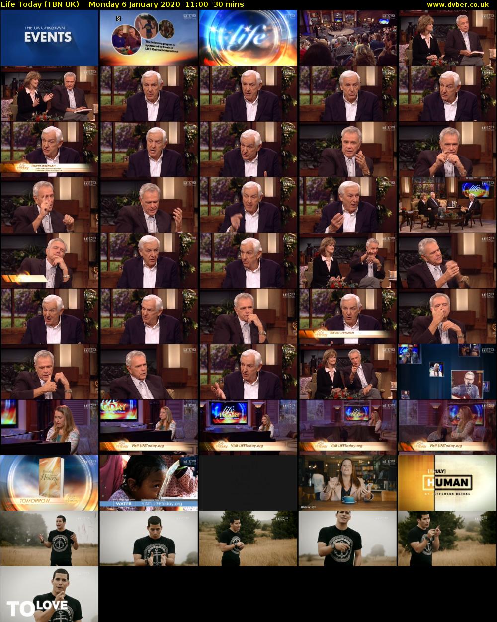 Life Today (TBN UK) Monday 6 January 2020 11:00 - 11:30