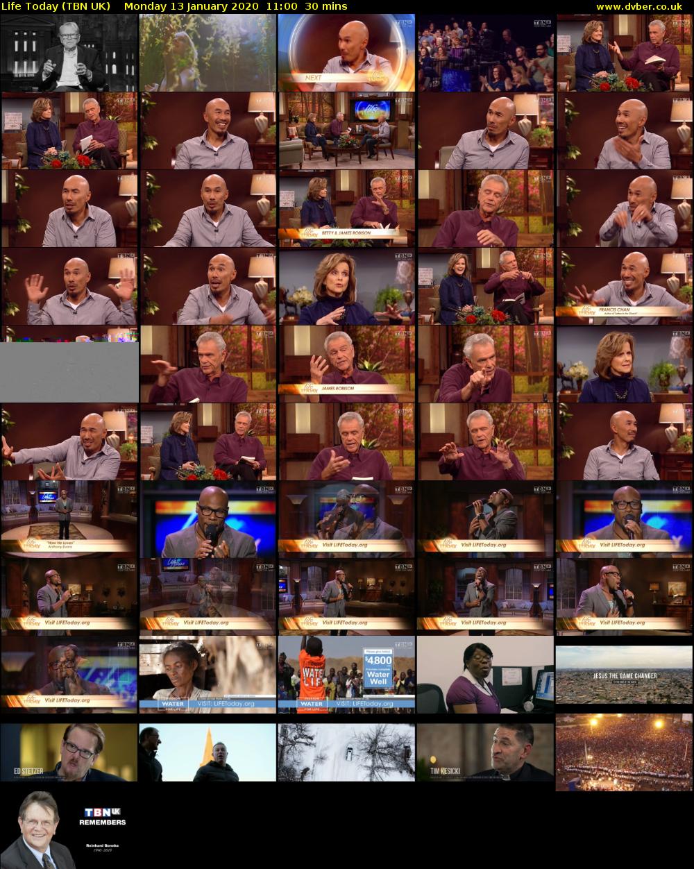 Life Today (TBN UK) Monday 13 January 2020 11:00 - 11:30