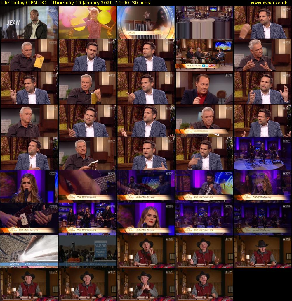 Life Today (TBN UK) Thursday 16 January 2020 11:00 - 11:30