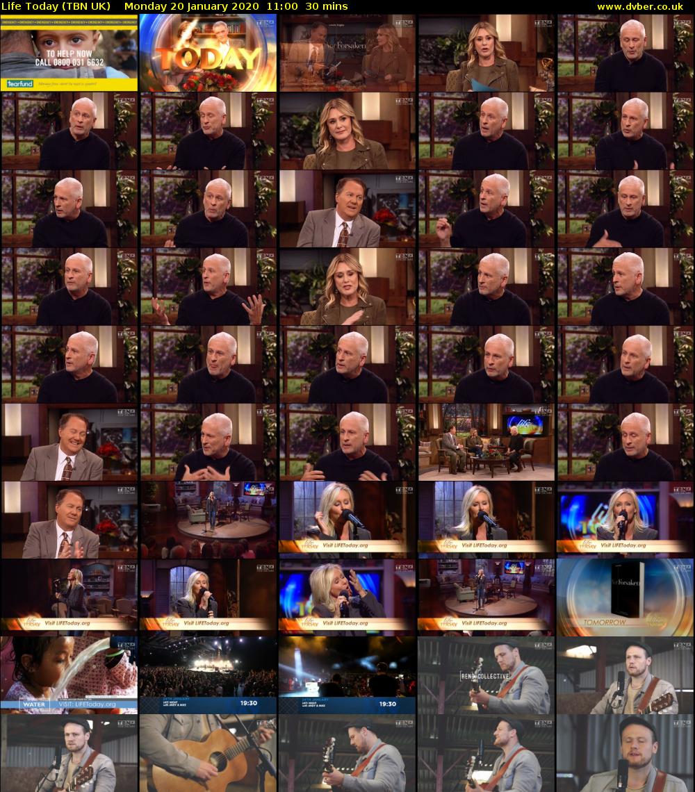 Life Today (TBN UK) Monday 20 January 2020 11:00 - 11:30