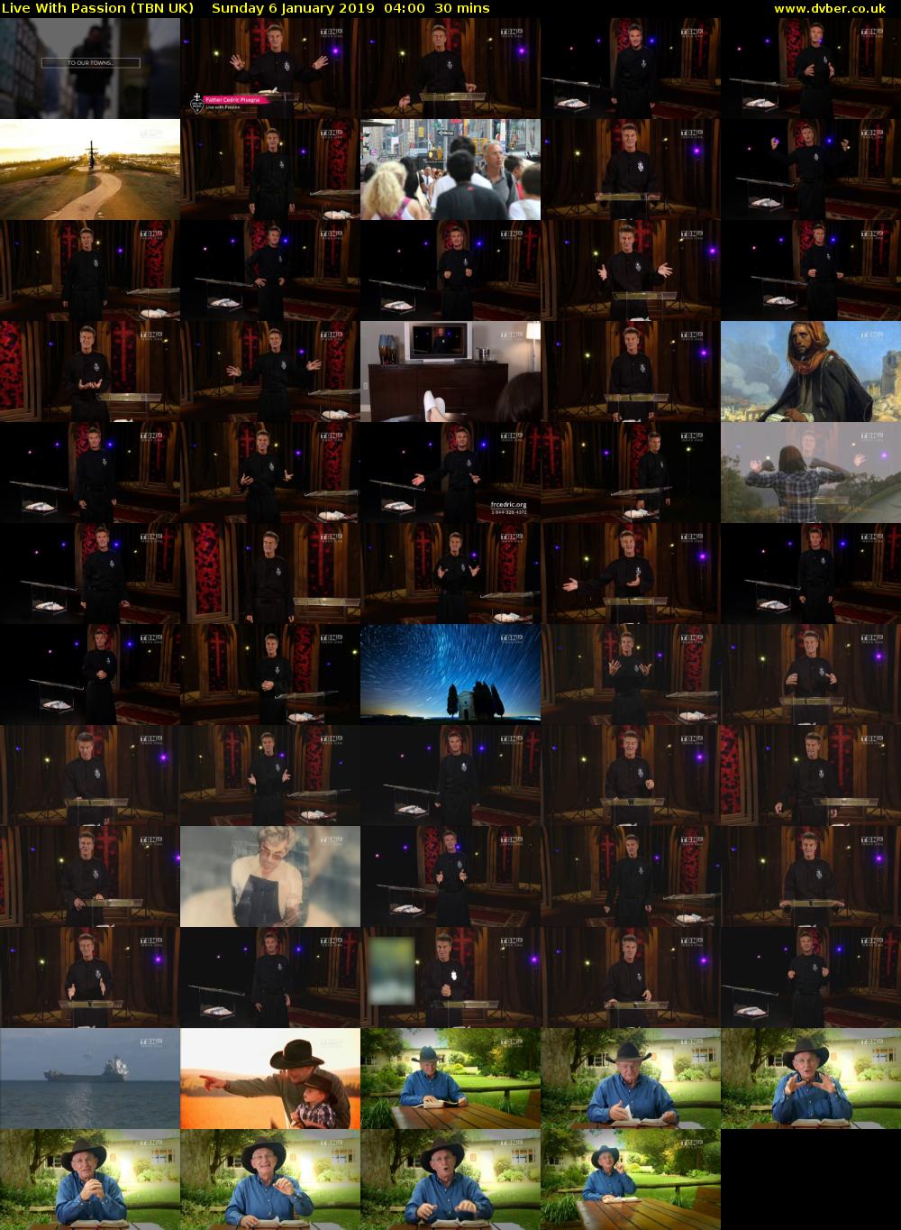 Live With Passion (TBN UK) Sunday 6 January 2019 04:00 - 04:30