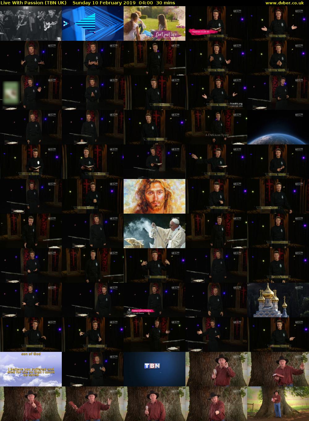 Live With Passion (TBN UK) Sunday 10 February 2019 04:00 - 04:30