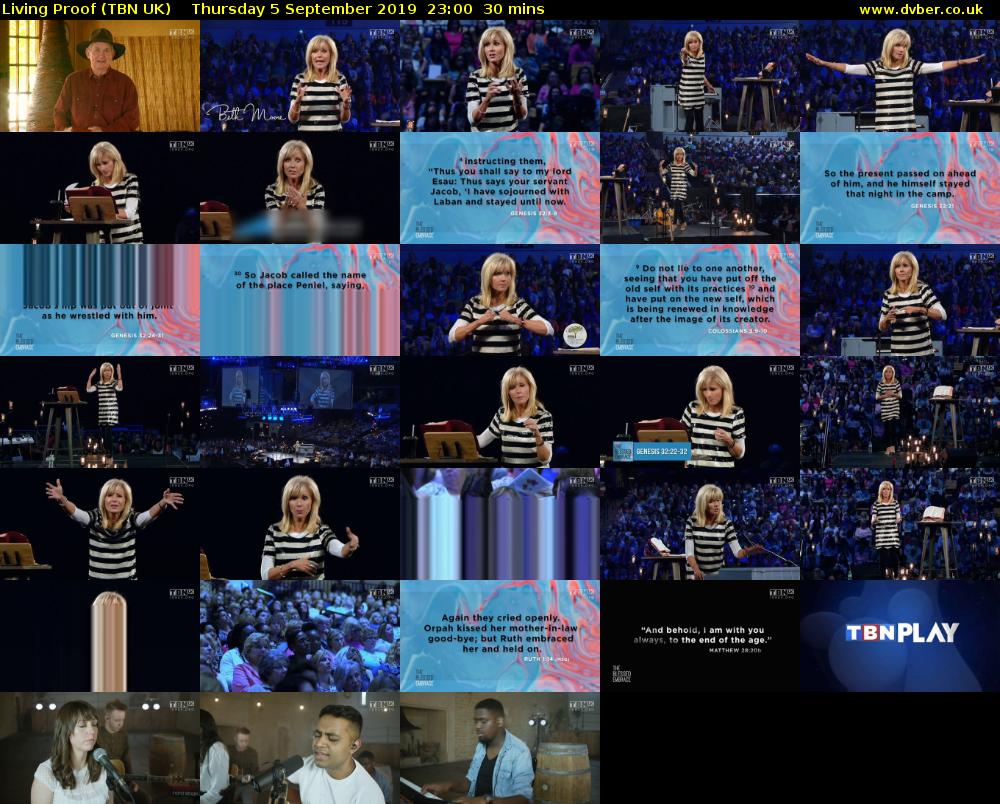 Living Proof (TBN UK) Thursday 5 September 2019 23:00 - 23:30