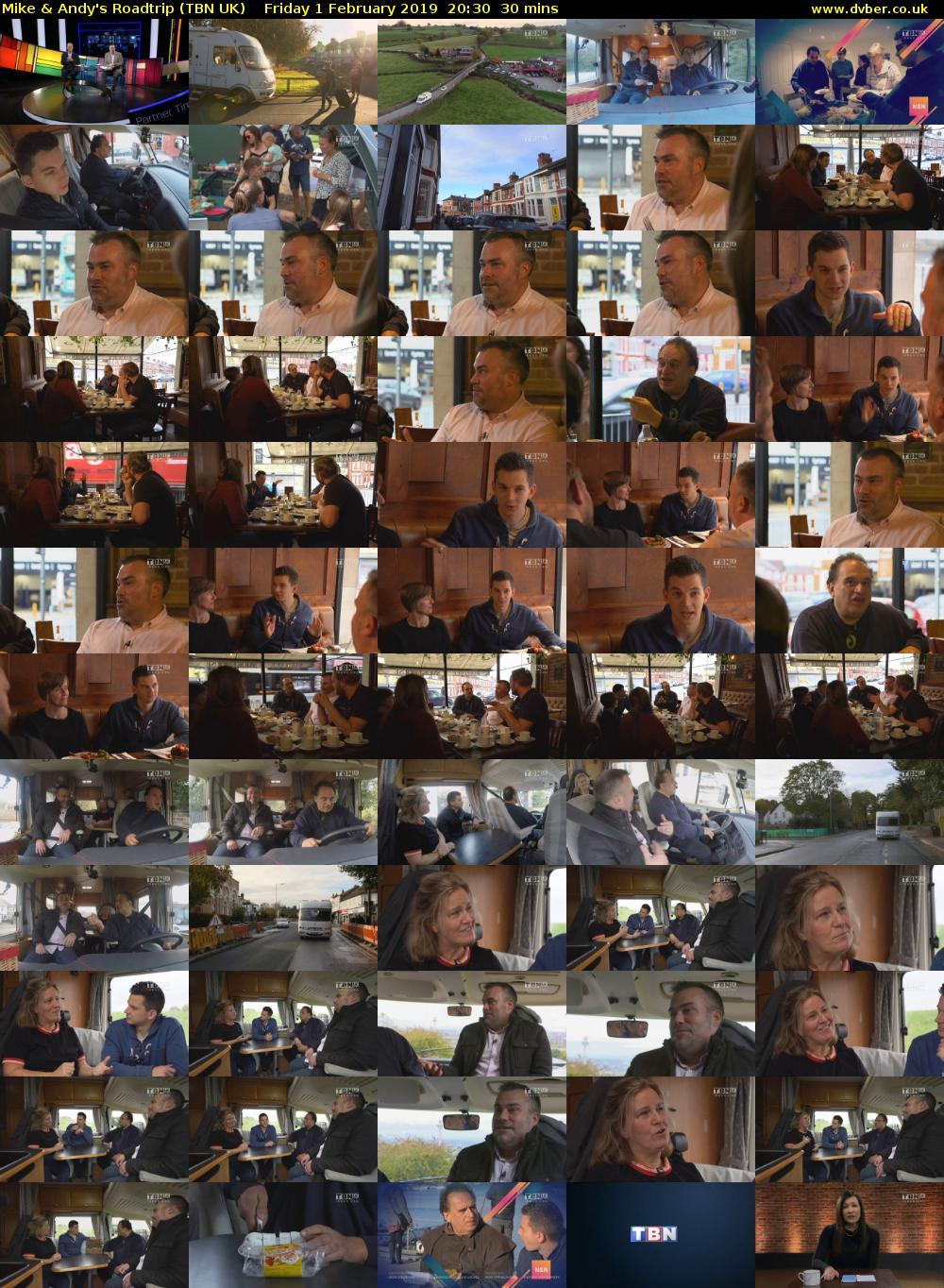 Mike & Andy's Roadtrip (TBN UK) Friday 1 February 2019 20:30 - 21:00