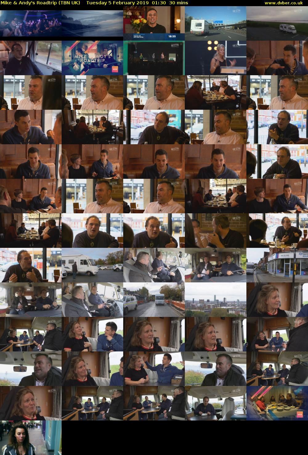 Mike & Andy's Roadtrip (TBN UK) Tuesday 5 February 2019 01:30 - 02:00