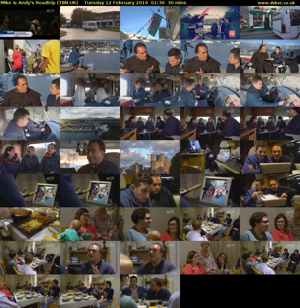 Mike & Andy's Roadtrip (TBN UK) Tuesday 12 February 2019 01:30 - 02:00