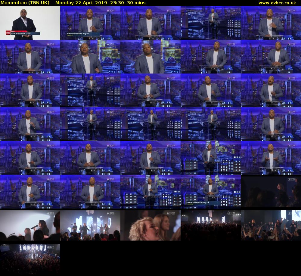 Momentum (TBN UK) Monday 22 April 2019 23:30 - 00:00