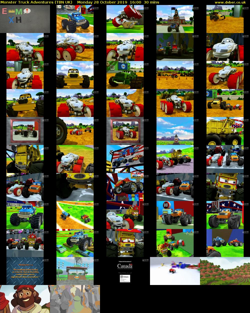 Monster Truck Adventures (TBN UK) Monday 28 October 2019 16:00 - 16:30