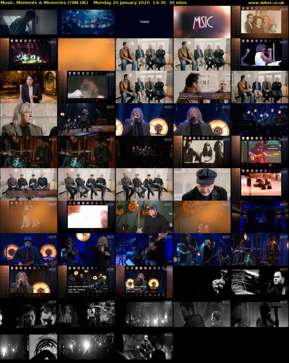 Music, Moments & Memories (TBN UK) Monday 20 January 2020 14:30 - 15:00