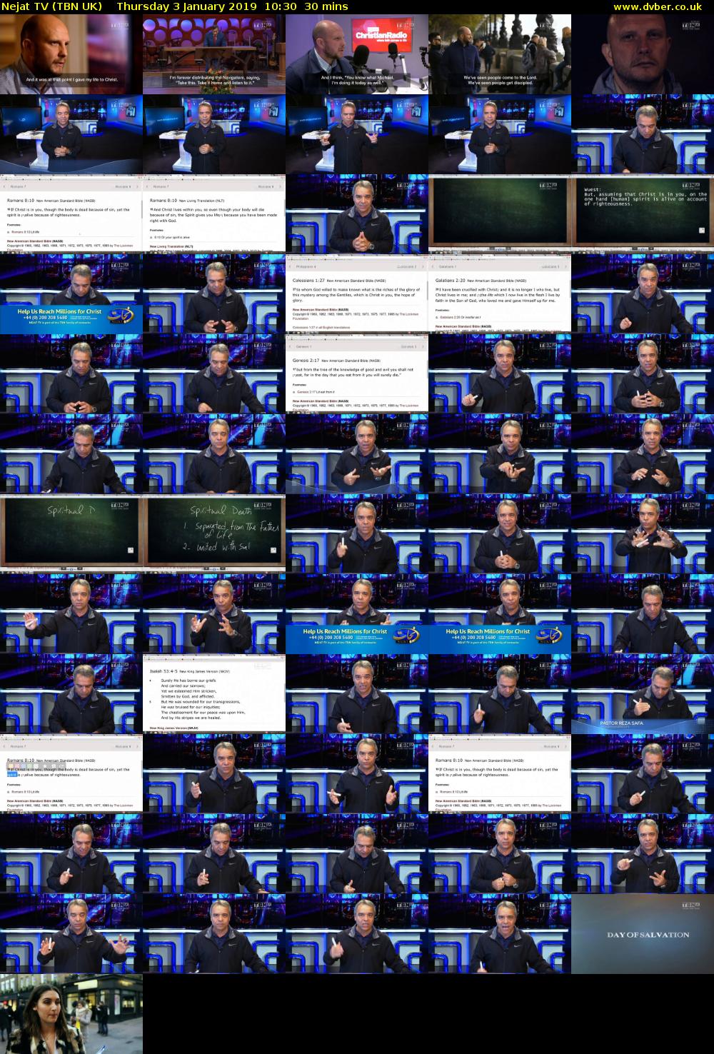 Nejat TV (TBN UK) Thursday 3 January 2019 10:30 - 11:00