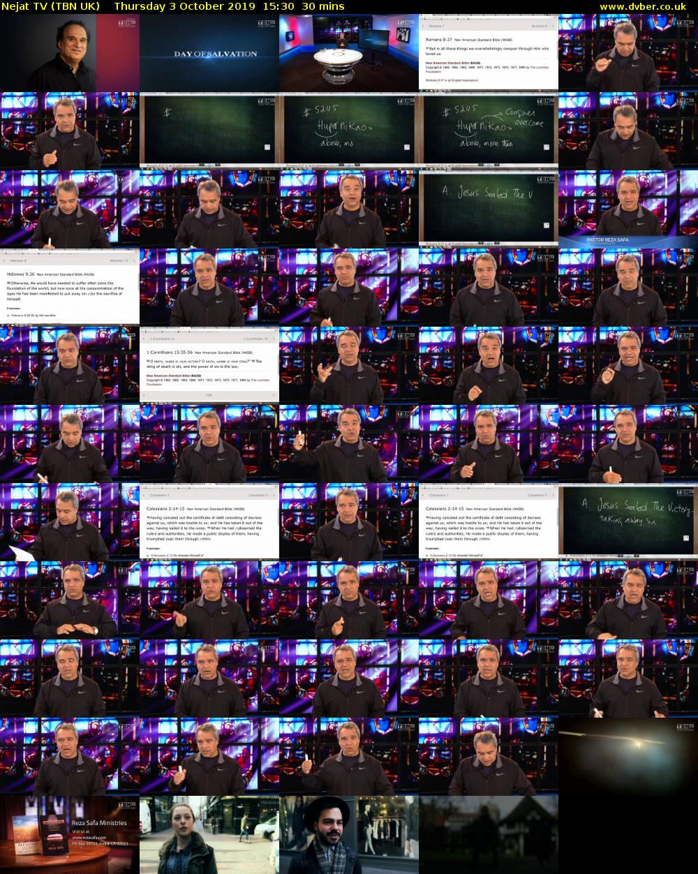 Nejat TV (TBN UK) Thursday 3 October 2019 15:30 - 16:00