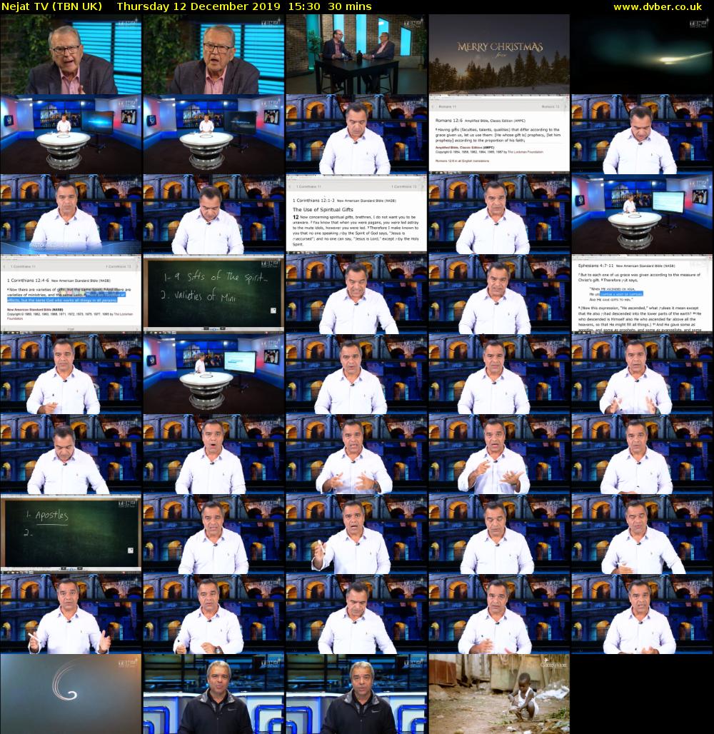 Nejat TV (TBN UK) Thursday 12 December 2019 15:30 - 16:00