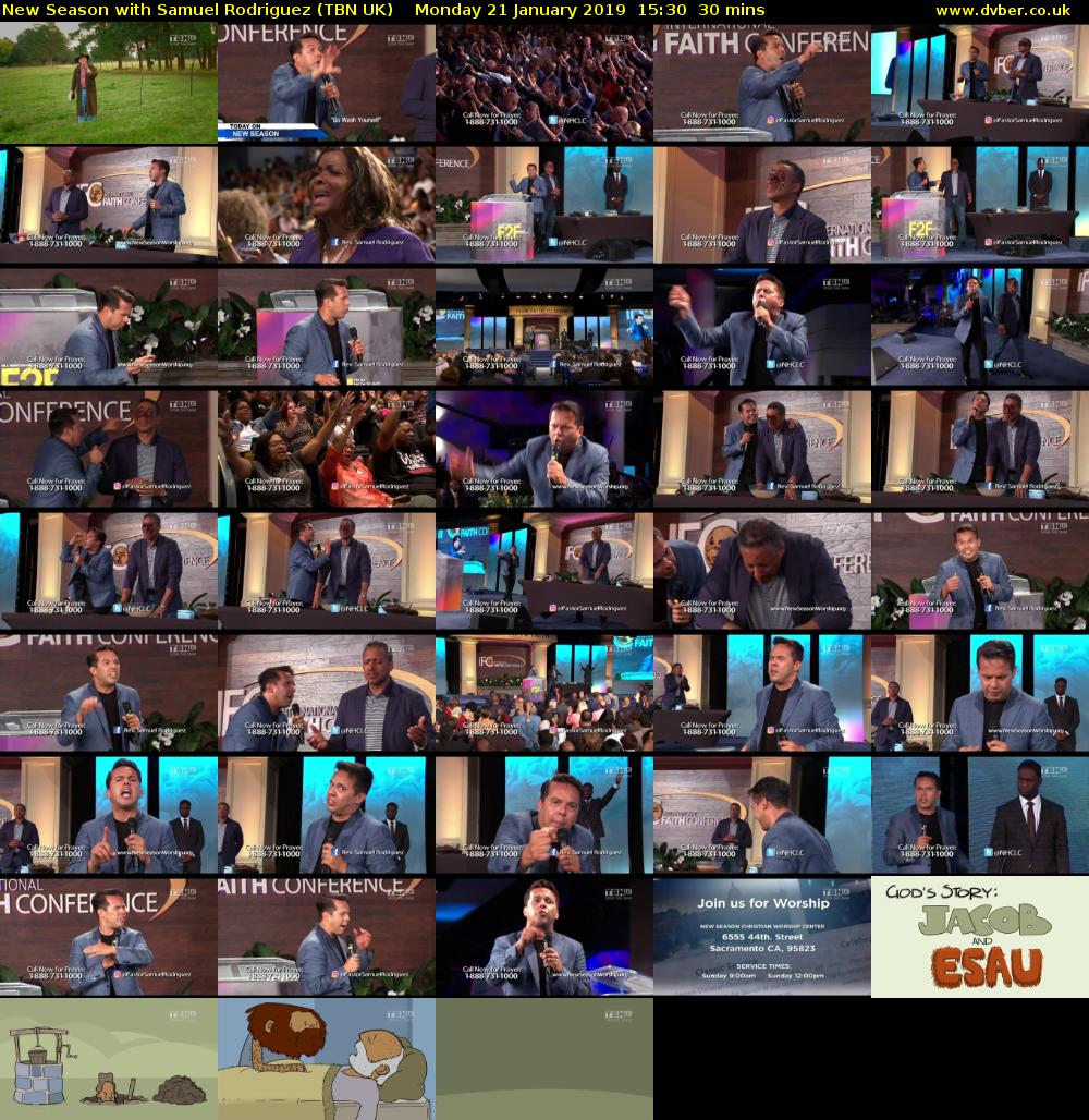 New Season with Samuel Rodriguez (TBN UK) Monday 21 January 2019 15:30 - 16:00