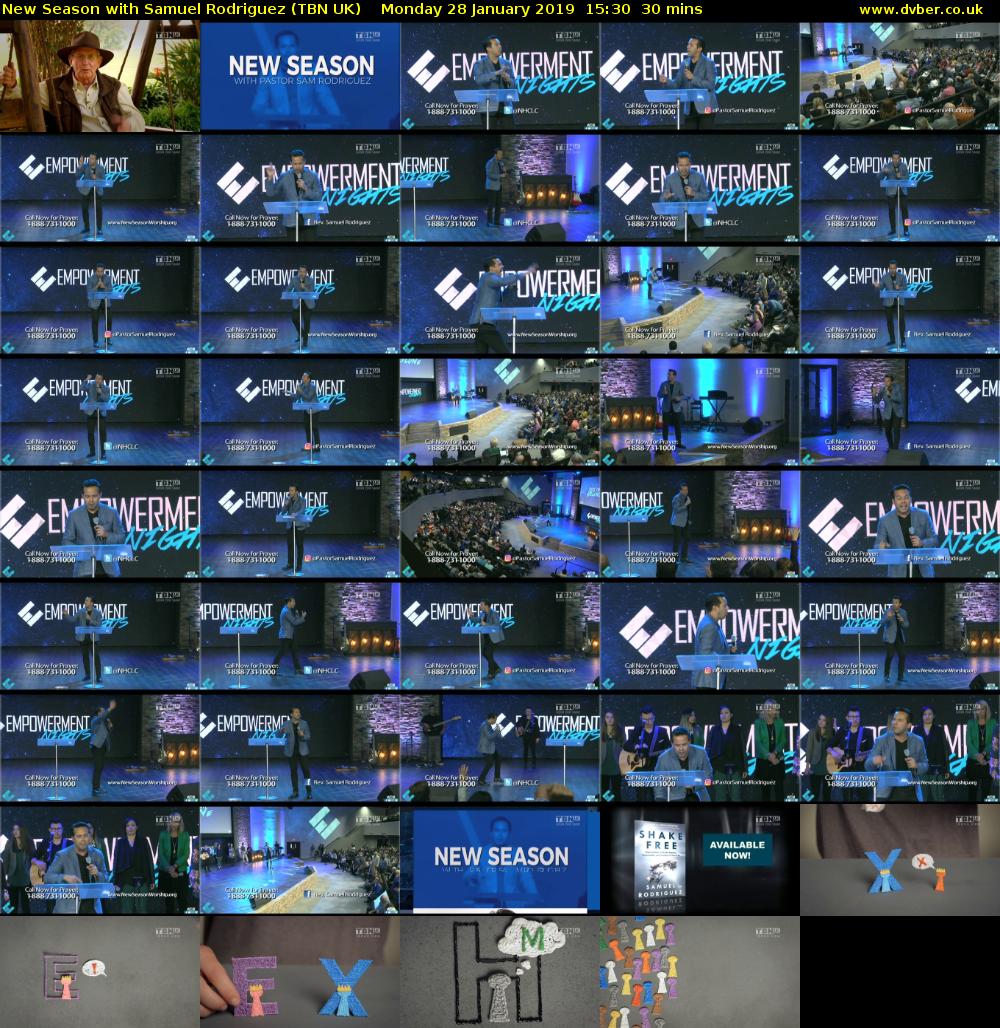 New Season with Samuel Rodriguez (TBN UK) Monday 28 January 2019 15:30 - 16:00