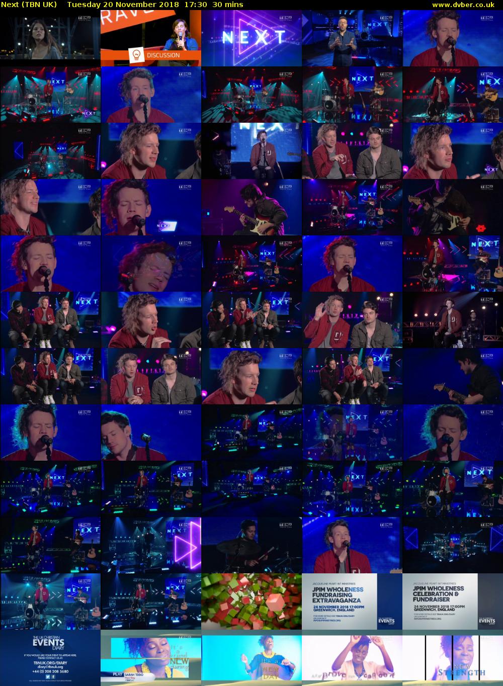 Next (TBN UK) Tuesday 20 November 2018 17:30 - 18:00