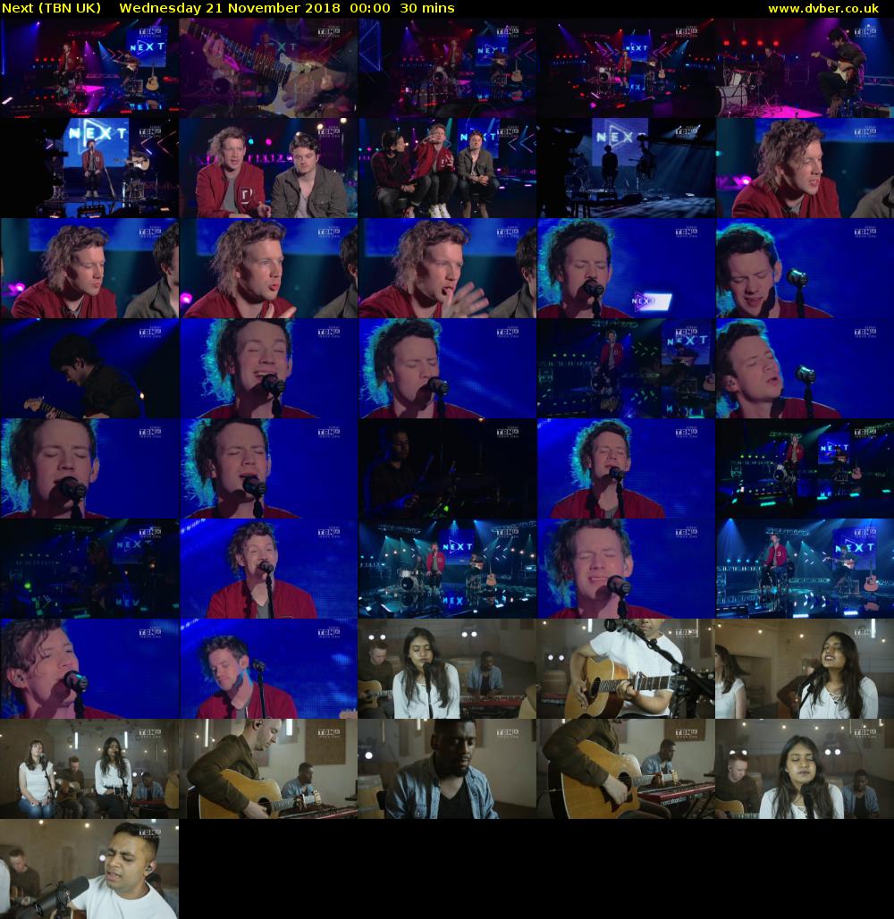 Next (TBN UK) Wednesday 21 November 2018 00:00 - 00:30