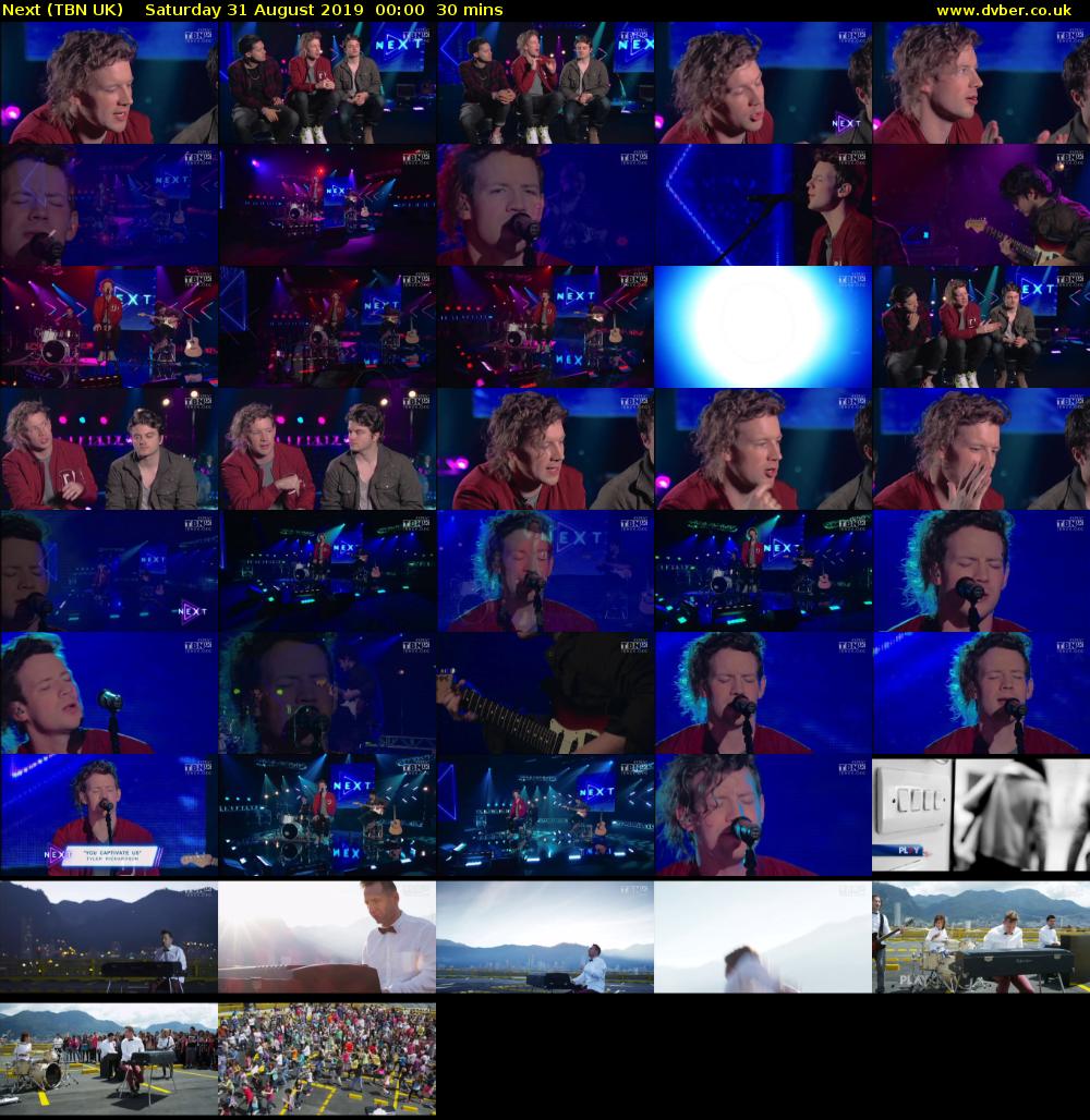Next (TBN UK) Saturday 31 August 2019 00:00 - 00:30