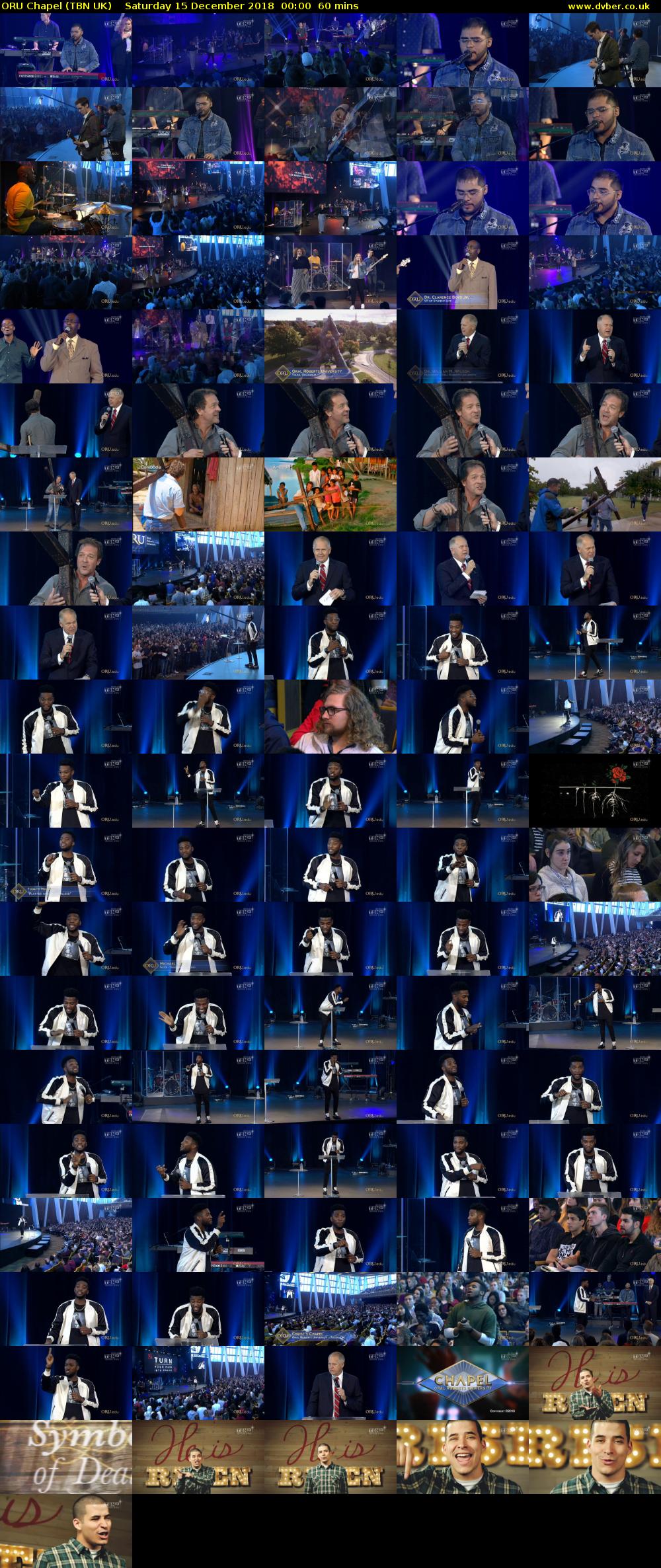 ORU Chapel (TBN UK) Saturday 15 December 2018 00:00 - 01:00