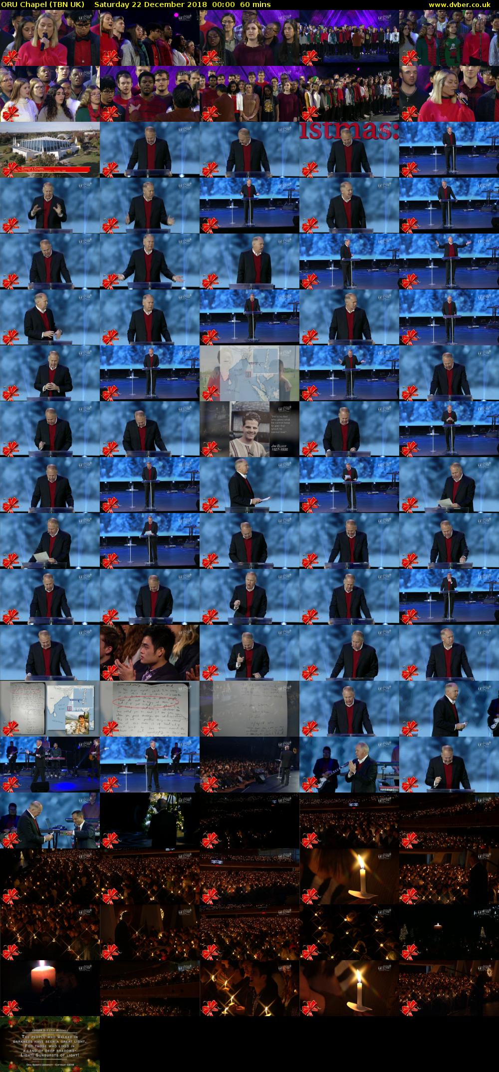 ORU Chapel (TBN UK) Saturday 22 December 2018 00:00 - 01:00