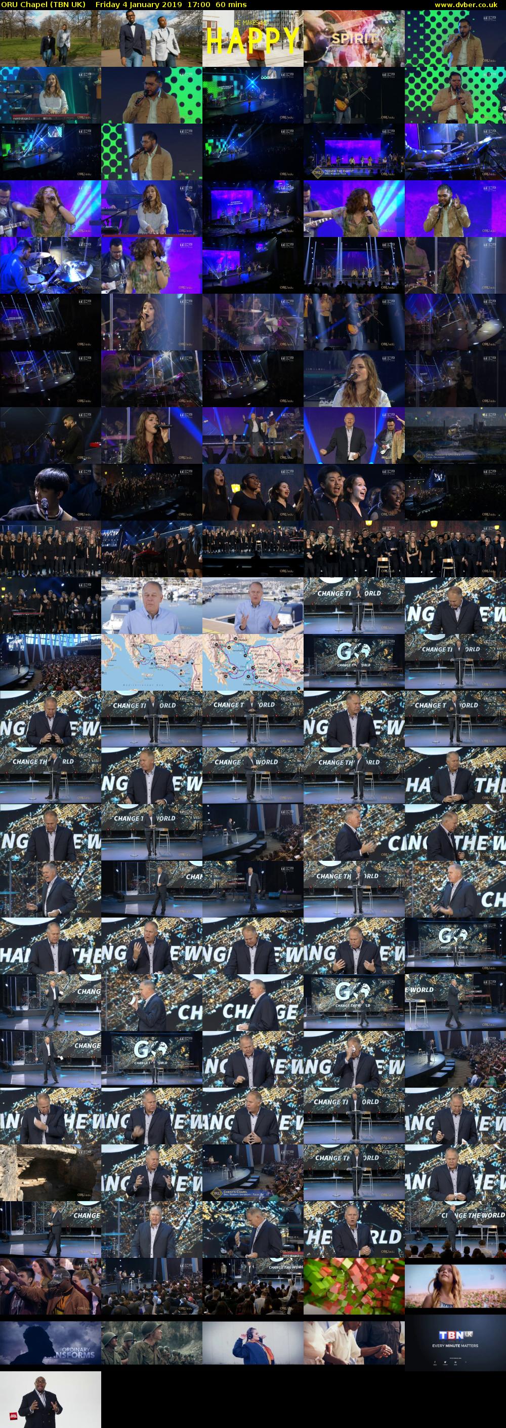 ORU Chapel (TBN UK) Friday 4 January 2019 17:00 - 18:00