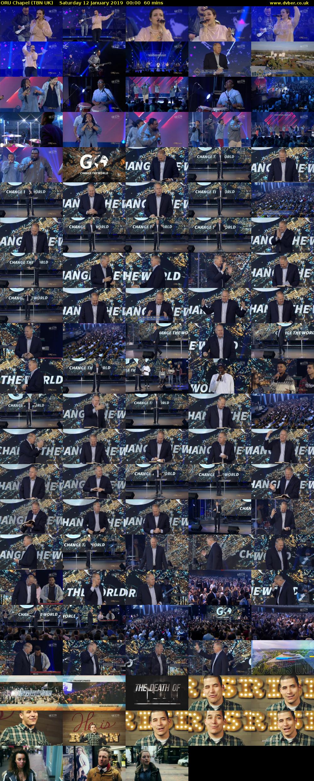 ORU Chapel (TBN UK) Saturday 12 January 2019 00:00 - 01:00